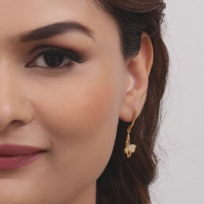 Golden Butterfly Bloom Earrings