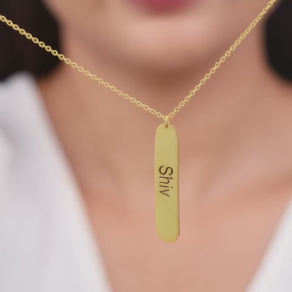 Golden Charming Double Sided Personalised Necklace