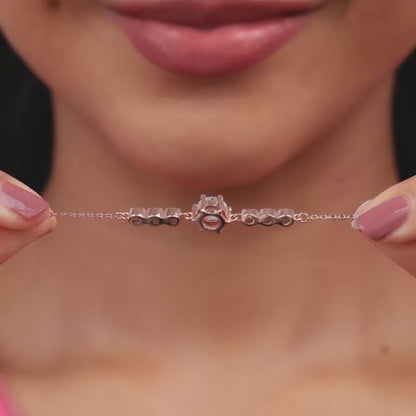 Rose Gold Solitaire Grace Bracelet