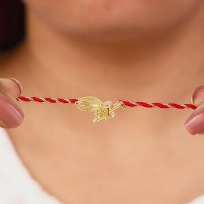 Golden Krishna Flute Rakhi cum Pendant