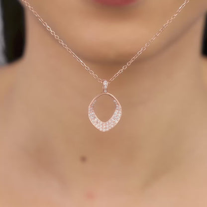 Rose Gold Lumina Pendant With Link Chain