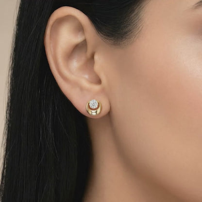 Gold Unity Lab Grown Diamond Earrings