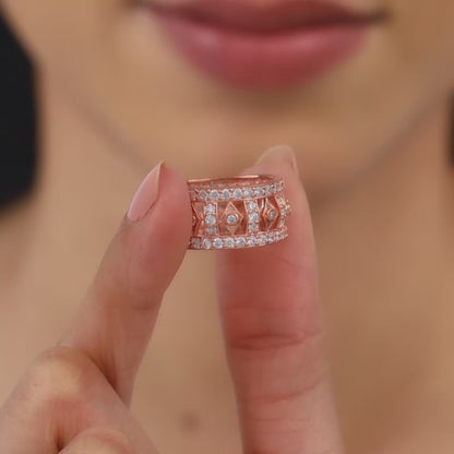 Rose Gold Rhombus Ring