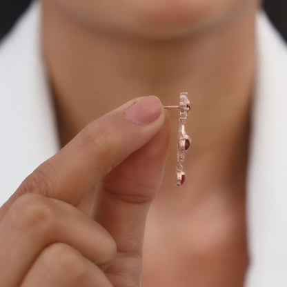 Rose Gold Grow in Love Earrings