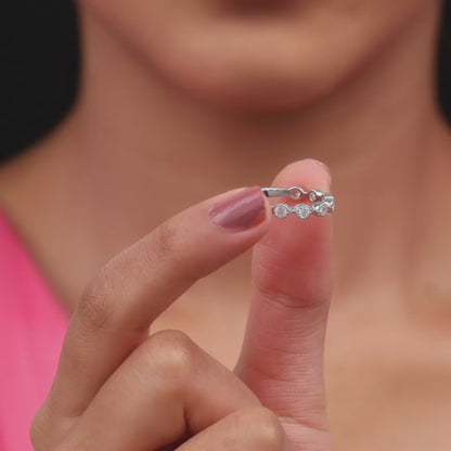 Silver Zircon Melange Ring