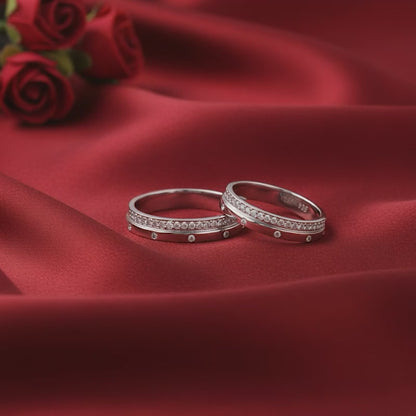 Silver Match Made Couple Band