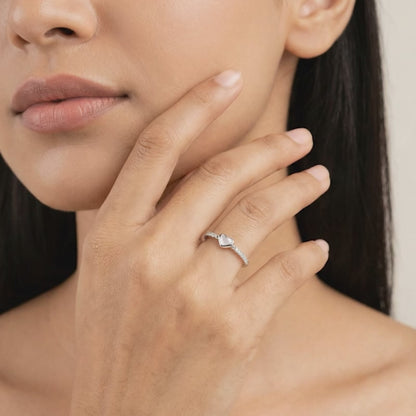 Silver Love-coded Ring