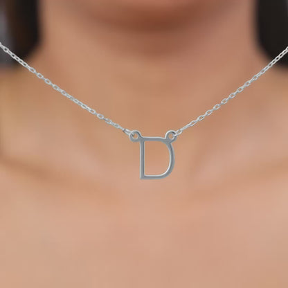 Silver Personalised Initial Necklace
