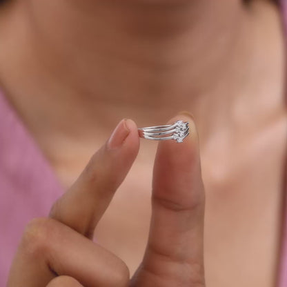Silver Heavenly Stairs Ring