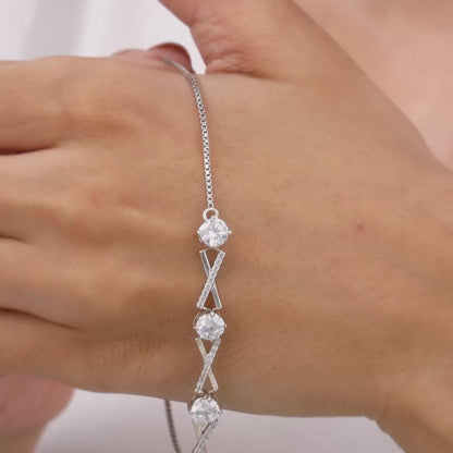 Kriti Sanon Silver Zircon Excess Bracelet