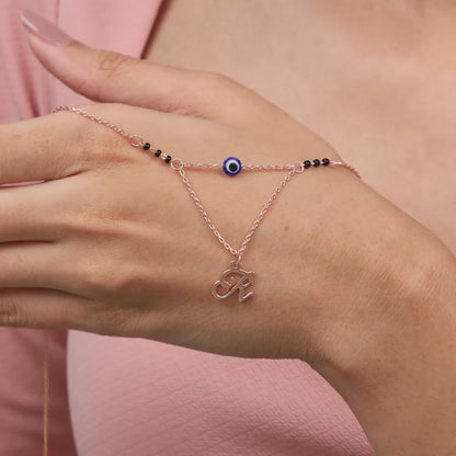 Rose Gold Personalised Evil Eye Mangalsutra Necklace