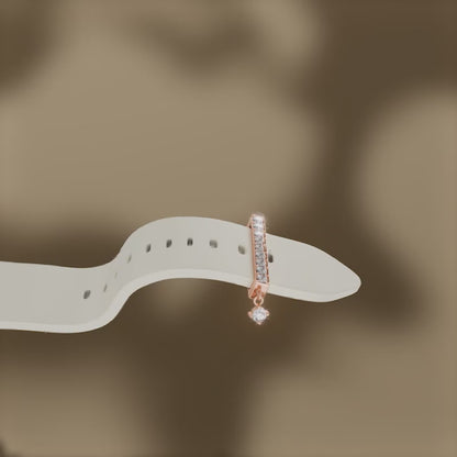 GIVA X boAt Chrome Ivory Watch with Rose Gold Elowen Charm
