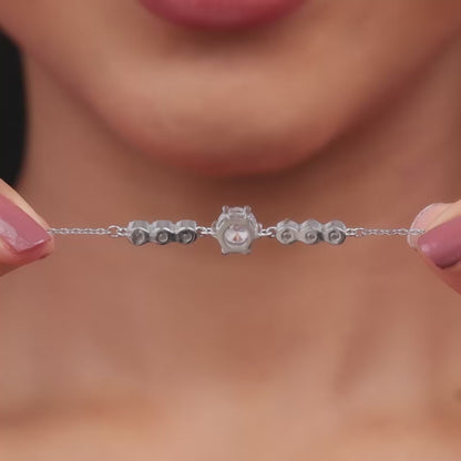 Silver Solitaire Grace Bracelet