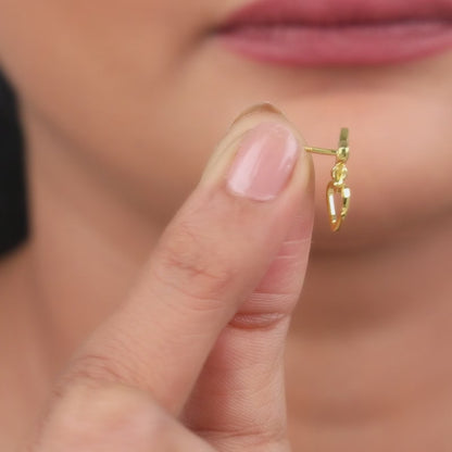Golden Infinity Heart Earring