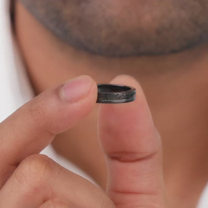 Black Rhodium Bold Ring For Him