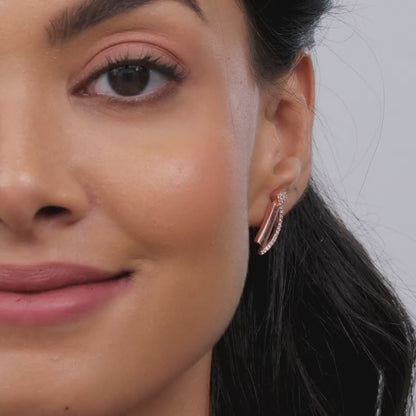 Rose Gold Hope And Happiness Earrings