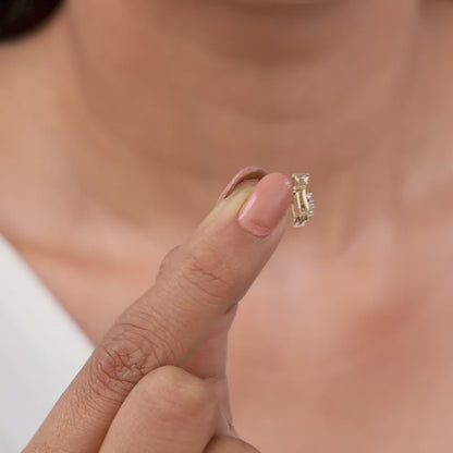 Gold Frostshell Lab Grown Diamond Earrings
