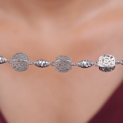 Silver Opaline Grace Necklace