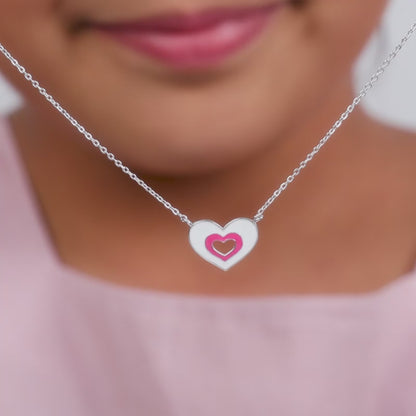 Silver HeartyPie Kids Necklace