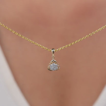 Gold Fortuna Glow Lab Grown Diamond Pendant
