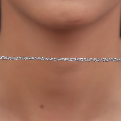 Silver Wow Wheat Chain