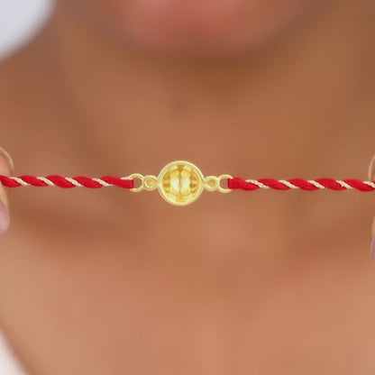 Golden Charming Ball Rakhi