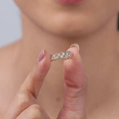 Gold Curl Lab Grown Diamond Ring