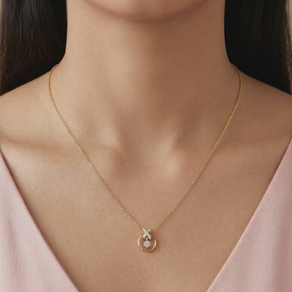 Gold Borealis Lab grown Diamond Pendant