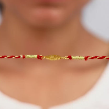 Golden Beautiful Feather Rakhi