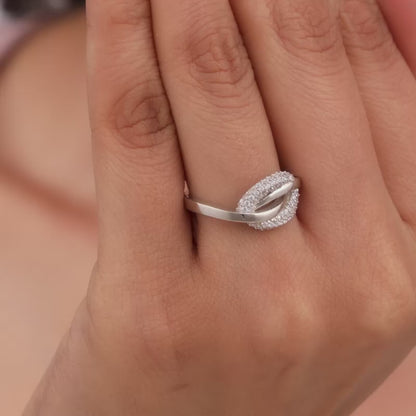 Silver Oval Touch Ring
