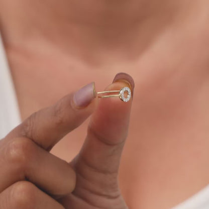 Gold Orbital Lab Grown Diamond Ring