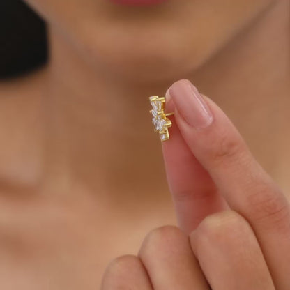 Golden Floral Radiance Earrings