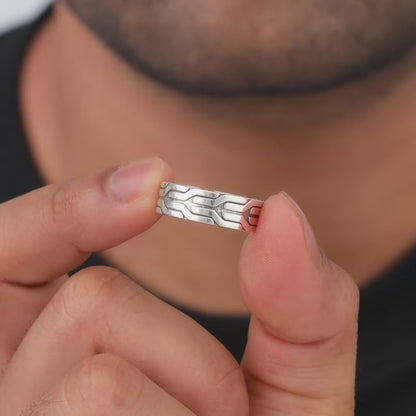 Oxidised Silver Classy Ring For Him