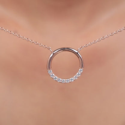 Rose Gold Circle of Shine Necklace