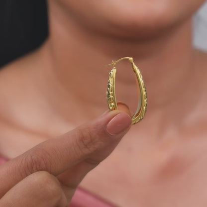 Golden Moroccan Hoop Earrings