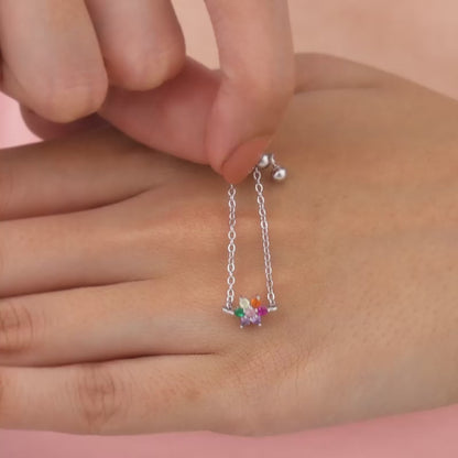 Silver All My Colours Chain Ring