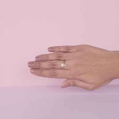 Golden Flower Girl Ring