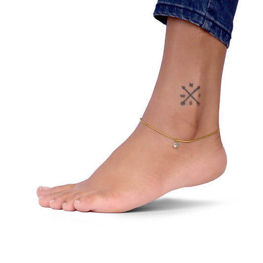 Golden Dangling Charm Anklet