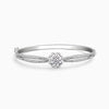 Silver Zircon Flower Bracelet