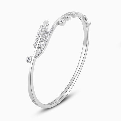 Silver Shiny Leaf Bracelet