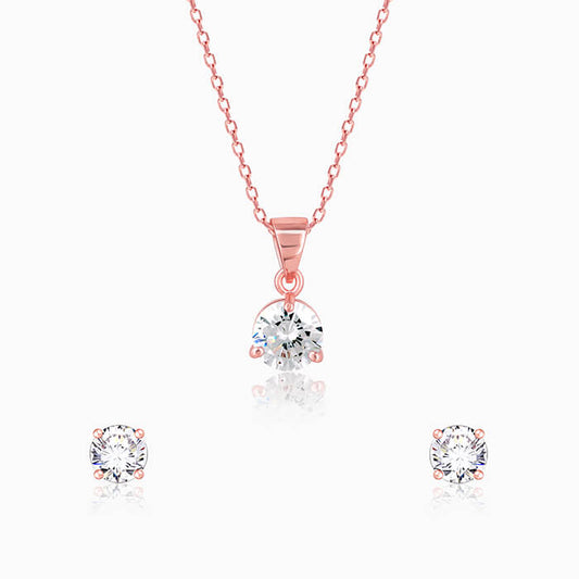 Rose Gold Classic Zircon Set