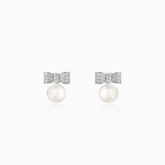 Silver Dreamy Pearls Earrings