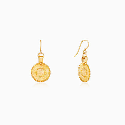 Golden Disc Earrings