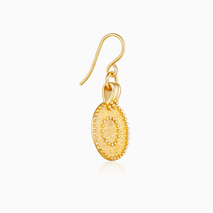 Golden Disc Earrings