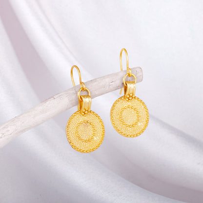 Golden Disc Earrings