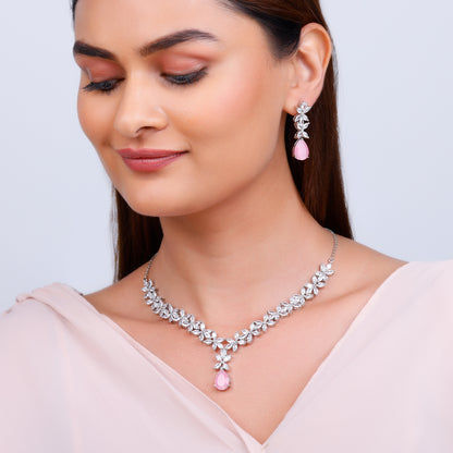 Silver Zircon Studded Magical Drop Set
