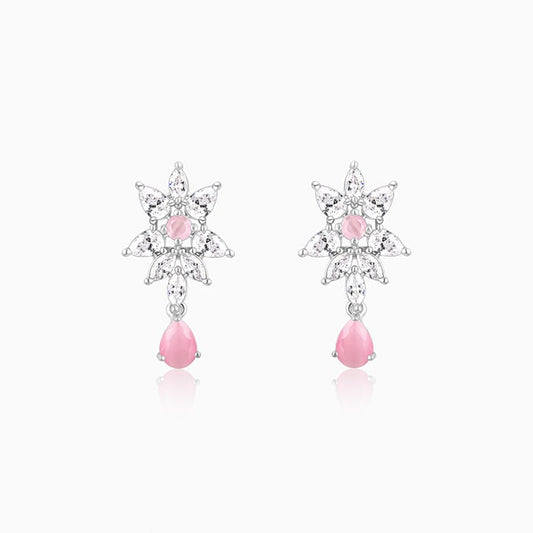 Silver Garland Of Flowers Earrings