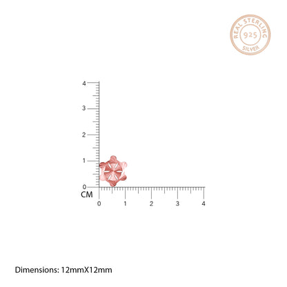 Rose Gold Flower Stud Earrings