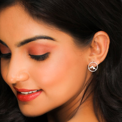 Silver Sphere Mountain Studs