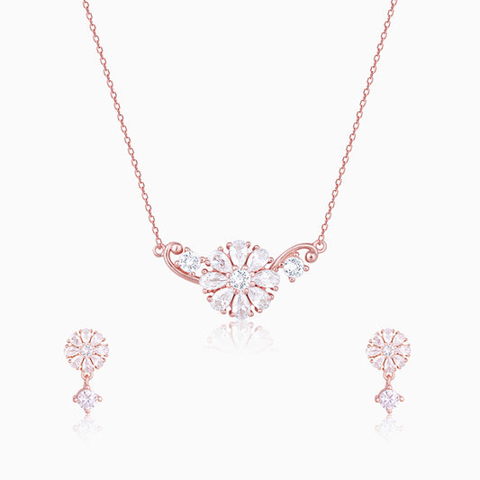 Rose Gold Floral Set
